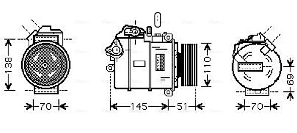 Ava Cooling Airco compressor BWK320