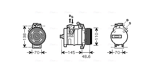 Ava Cooling Airco compressor BWAK334