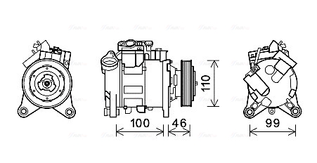 Ava Cooling Airco compressor BWAK489