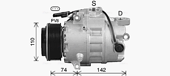 Ava Cooling Airco compressor BWAK619