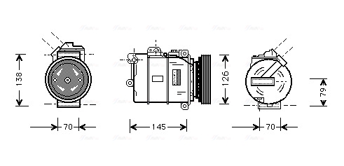 Ava Cooling Airco compressor BWK064