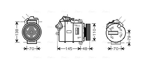 Ava Cooling Airco compressor BWK317