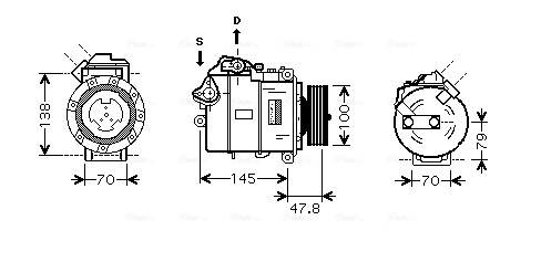 Ava Cooling Airco compressor BWK331