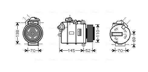 Ava Cooling Airco compressor BWK336