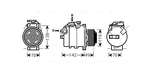 Ava Cooling Airco compressor BWK411