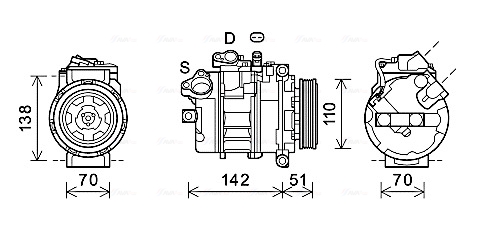 Ava Cooling Airco compressor BWK417