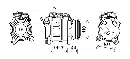 Ava Cooling Airco compressor BWK493