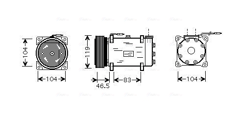 Ava Cooling Airco compressor CNAK160