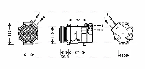 Ava Cooling Airco compressor CNK238