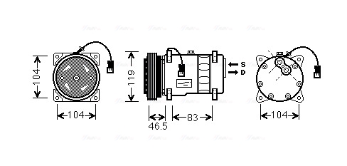 Ava Cooling Airco compressor CNK258