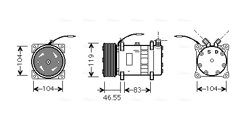 Ava Cooling Airco compressor FDAK452