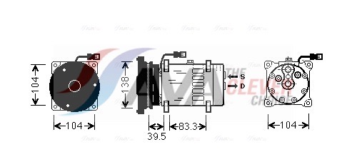 Ava Cooling Airco compressor CPK001
