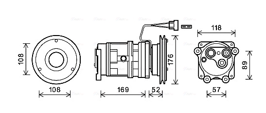 Ava Cooling Airco compressor CSAK011