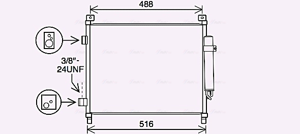 Ava Cooling Airco condensor DN5436D