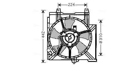 Ava Cooling Ventilatorwiel-motorkoeling DN7508