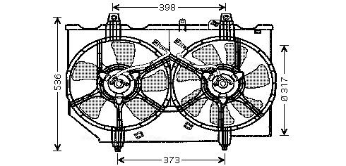 Ava Cooling Ventilatorwiel-motorkoeling DN7513