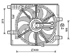 Ava Cooling Ventilatorwiel-motorkoeling DN7531