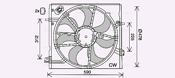Ava Cooling Ventilatorwiel-motorkoeling DN7536