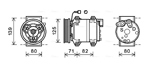 Ava Cooling Airco compressor DNK377