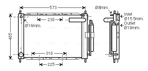 Ava Cooling Koelmodule (radiateur+condensor) DNM370