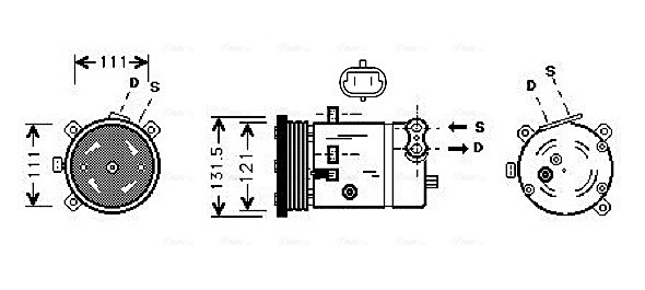 Ava Cooling Airco compressor DWAK038