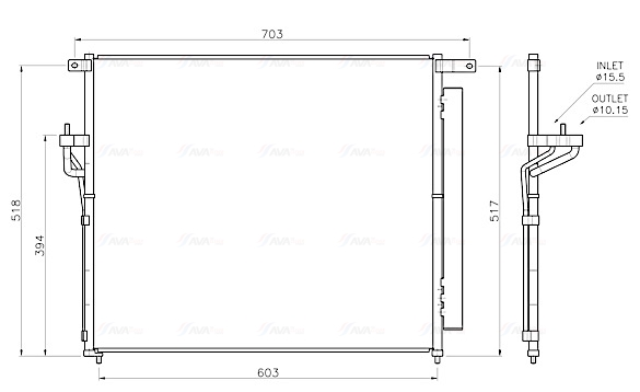 Ava Cooling Airco condensor FD5706D