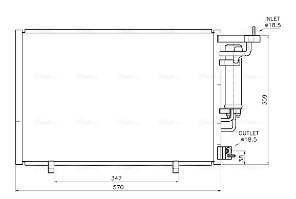 Ava Cooling Airco condensor FD5707D