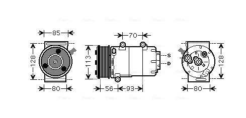 Ava Cooling Airco compressor FDAK416