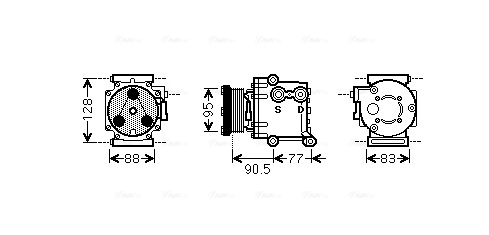 Ava Cooling Airco compressor FDAK434