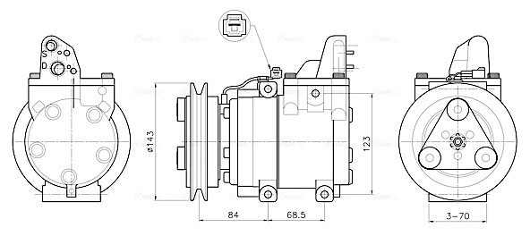 Ava Cooling Airco compressor FDAK712