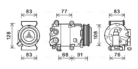 Ava Cooling Airco compressor FDK604