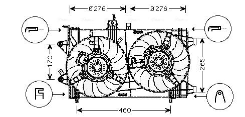 Ava Cooling Ventilatorwiel-motorkoeling FT7538