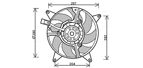 Ava Cooling Ventilatorwiel-motorkoeling FT7544