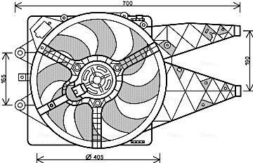 Ava Cooling Ventilatorwiel-motorkoeling FT7568