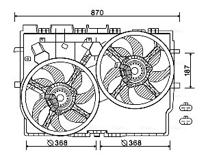 Ava Cooling Ventilatorwiel-motorkoeling FT7584