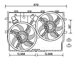 Ava Cooling Ventilatorwiel-motorkoeling FT7586