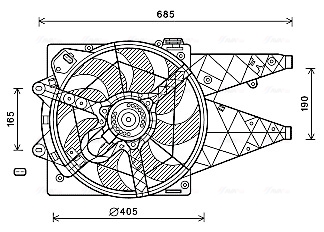 Ava Cooling Ventilatorwiel-motorkoeling FT7595