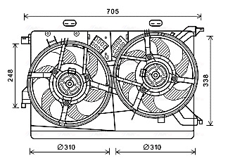 Ava Cooling Ventilatorwiel-motorkoeling FT7608