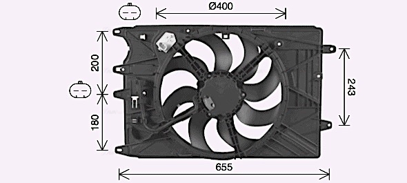 Ava Cooling Ventilatorwiel-motorkoeling FT7615