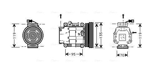 Ava Cooling Airco compressor FTK041