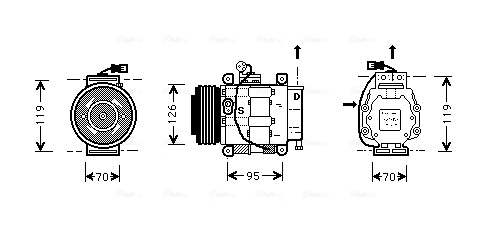 Ava Cooling Airco compressor FTK042