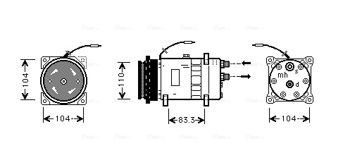 Ava Cooling Airco compressor FTK064