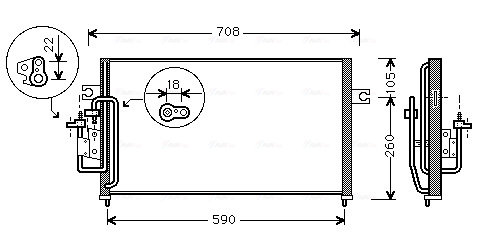 Ava Cooling Airco condensor HY5059