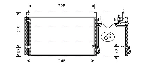 Ava Cooling Airco condensor HY5072D