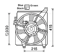 Ava Cooling Ventilatorwiel-motorkoeling HY7534