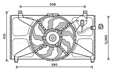 Ava Cooling Ventilatorwiel-motorkoeling HY7537