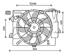 Ava Cooling Ventilatorwiel-motorkoeling HY7546