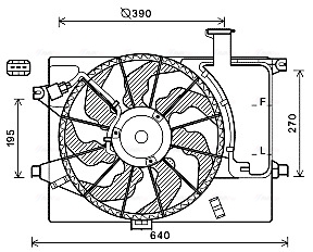 Ava Cooling Ventilatorwiel-motorkoeling HY7567