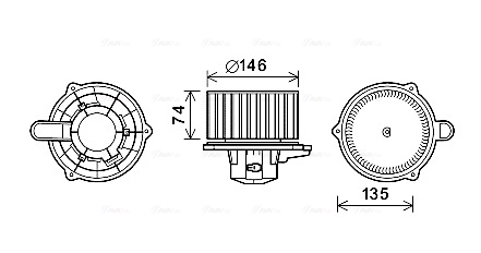 Ava Cooling Kachelventilator HY8350