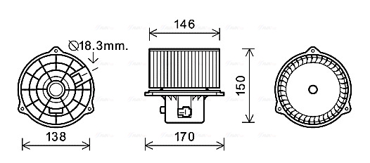 Ava Cooling Kachelventilator HY8555